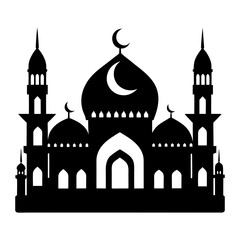 Mosque Silhouette vector illustration