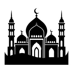 Mosque Silhouette vector illustration
