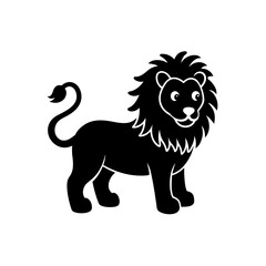 toy lion with painted mane on white background  .svg