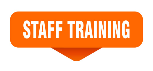 staff training sticker. staff training sign on transparent background