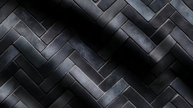 Herringbone Tile with Shadow Moving Across the Pattern