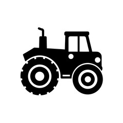 toy tractor with big wheels on white background  .svg