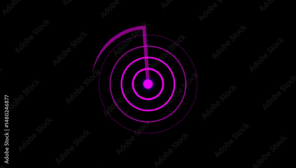 Poster radar scanning navigation. radar technology animation icon. simple radar scanning with black backgro