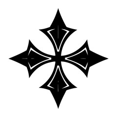 Maltese Cross Silhouette vector illustration
