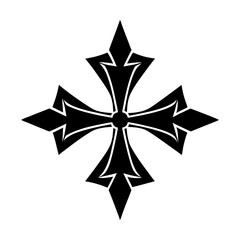 Maltese Cross Silhouette vector illustration