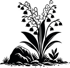 serene garden moment with lily of the valley