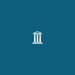 Minimalist Greek Temple Pillar Logo, Useful for any type of business. 