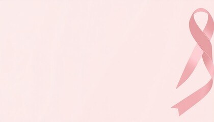 Support for breast cancer awareness pink ribbon symbolism global campaigns digital art soft background inspirational concept