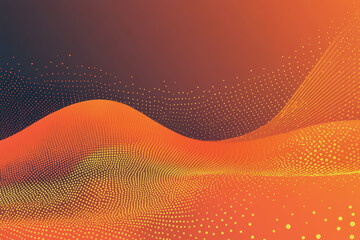 Orange gradient background with tiny light spots and smooth lines in orange tones.