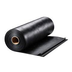 Elegant Black Decorative Vinyl Roll with Intricate Pattern for Crafting and Interior Design Projects, 3D Textured Surface on transparent background