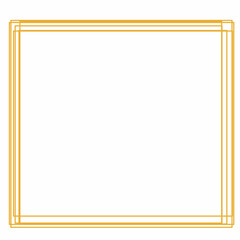 Shiny square frames collection with glowing effect. Set of square frames with gold color. Vector illustration
