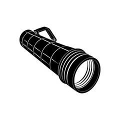 vintage flashlight  a cylindrical metal flashlight