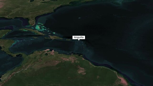 Animated Map of Anguilla Highlighting Key Locations and Attractions