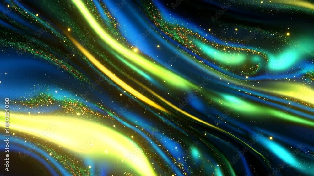 Poster luminous abstract flowing light streams background