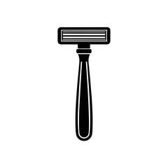 vintage safety razor with blade on white 