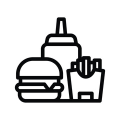 27 fastfood line icon illustration vector graphic.eps