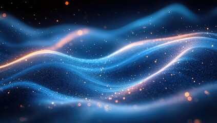 Fototapeta premium Abstract digital design of luminous, flowing shapes.