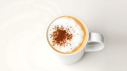 Classic Cappuccino in a White Cup