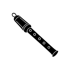 wooden whistle with hole on white background  .svg
