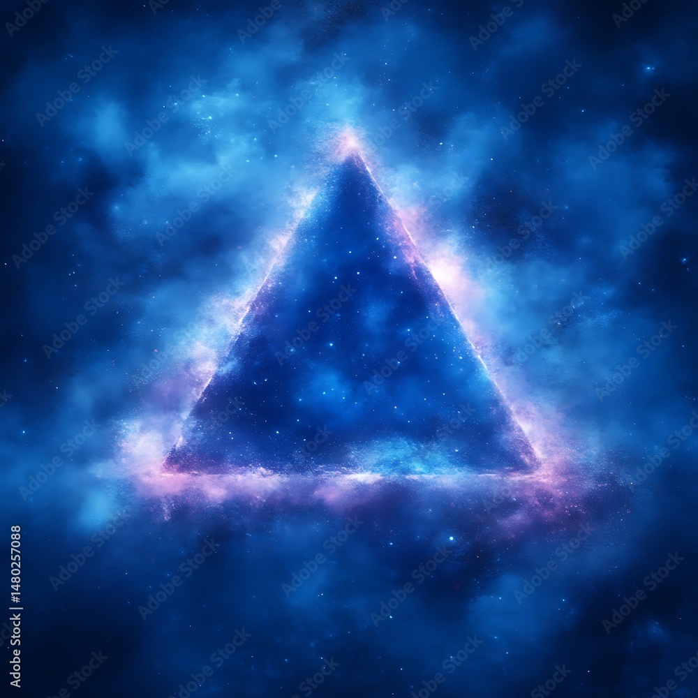 Poster cosmic triangle in nebula