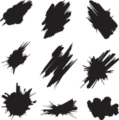 black brush strock set