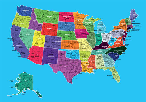 dynamic and enlightening geographical depiction of America