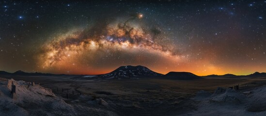 Fototapeta premium Cosmic Desert Landscape