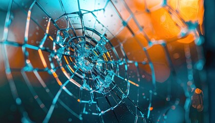 Obraz premium Abstract Cracked Glass Pattern