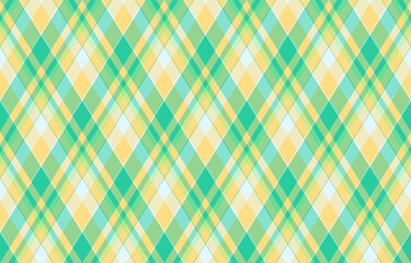Argyle pattern of geometric rhombus. Harlequin check wallpaper design. Classic diamond shaped textile material for web background, print fabric clothing, sweater, wrapping paper, gift card, invitation