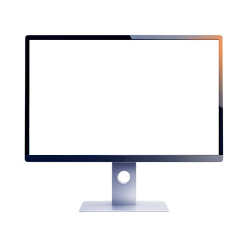 Modern computer monitor with blank screen.