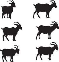 black brush goat and cow set