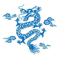 China zodiac silhouette dragon icon