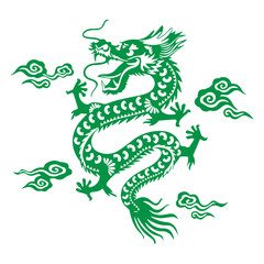 Obraz premium China zodiac silhouette dragon icon