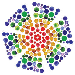 drawing color plate design white background