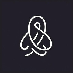 minimalist logo loop letter A