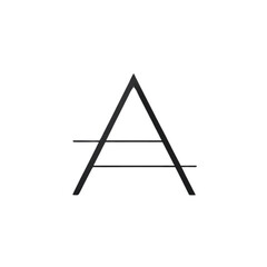 minimalist logo loop letter A