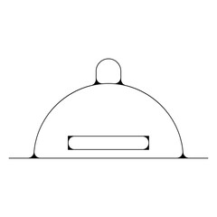 cloche platustensiles cuisine pictogramme icone symbole