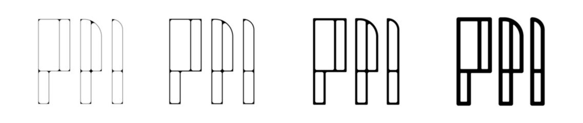 couteaux ustensiles cuisine pictogramme icone symbole gras