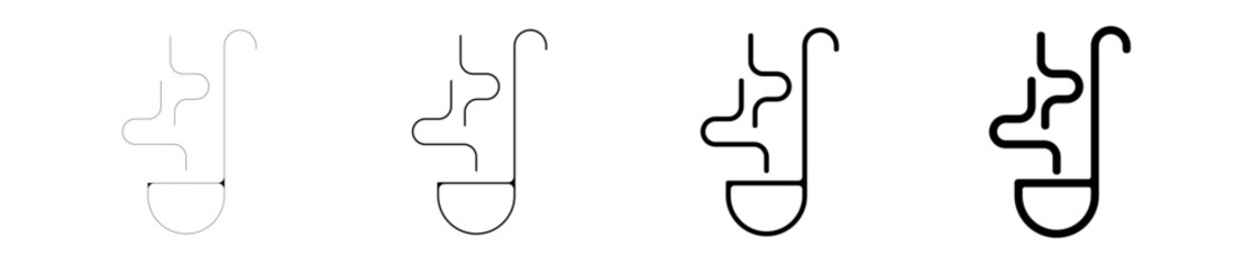 sauce louche ustensiles cuisine pictogramme icone symbole  gras