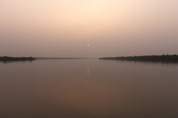 Obraz premium Sundarban tiger reserve during sunset, India