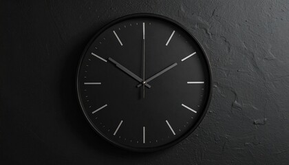 wall clock on black background