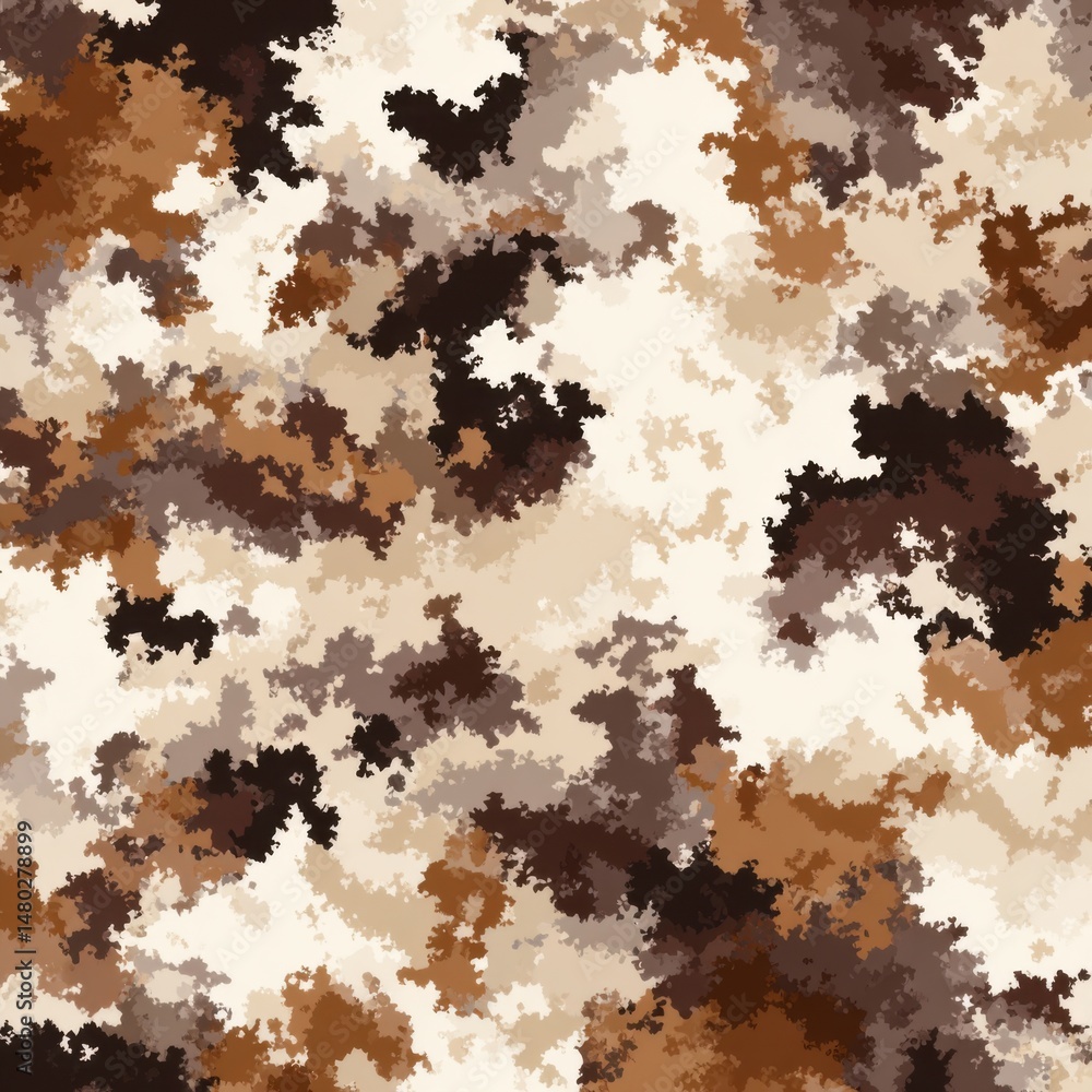Poster abstract brown and beige fractal pattern design close up digital art background with intricate detai