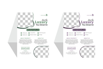 Real estate flyer A4 modern templet design for your business