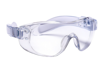 Clear Safety Glasses Protective Eyewear Industrial Goggles Transparent on transparent background