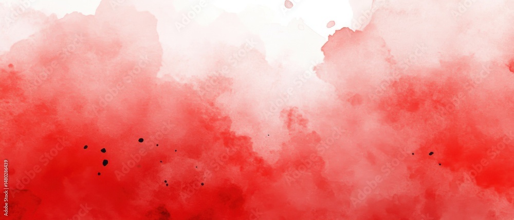 Poster abstract red watercolor wash background texture with dark splatters and gradient effect for graphic 