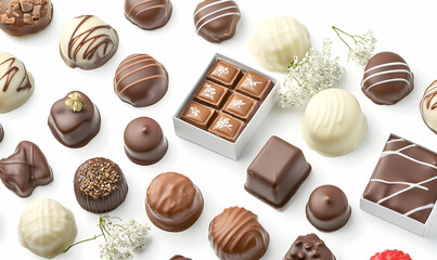Assorted gourmet chocolates arrangement