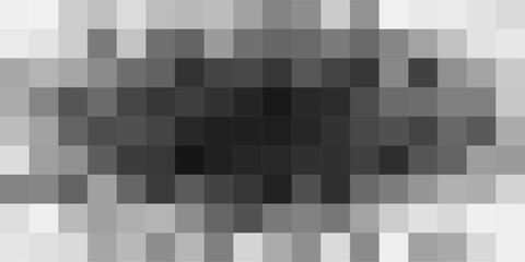 Soft elliptical blur censor shape. Rounded black core simulates private content hiding or gentle digital blocking effect. Clean tech-inspired design. Vector illustration.