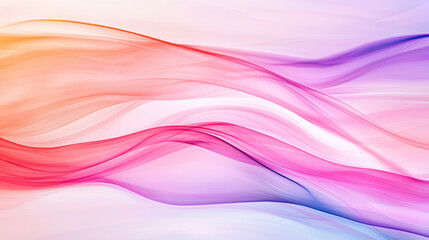 Fototapeta premium Wavy abstract gradient design in soft pastel colors creates serene and calming atmosphere. flowing lines evoke sense of movement and tranquility