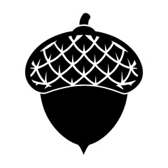 Acorn Silhouette vector illustration