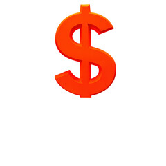 Obraz premium A bright orange dollar sign symbol.